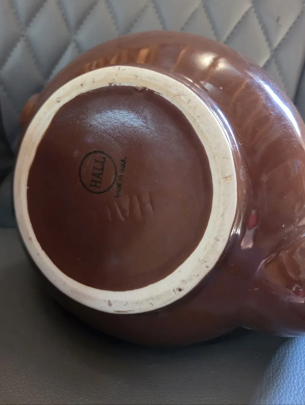 Vtg Hall China Brown French Drip Coffee Pot Set